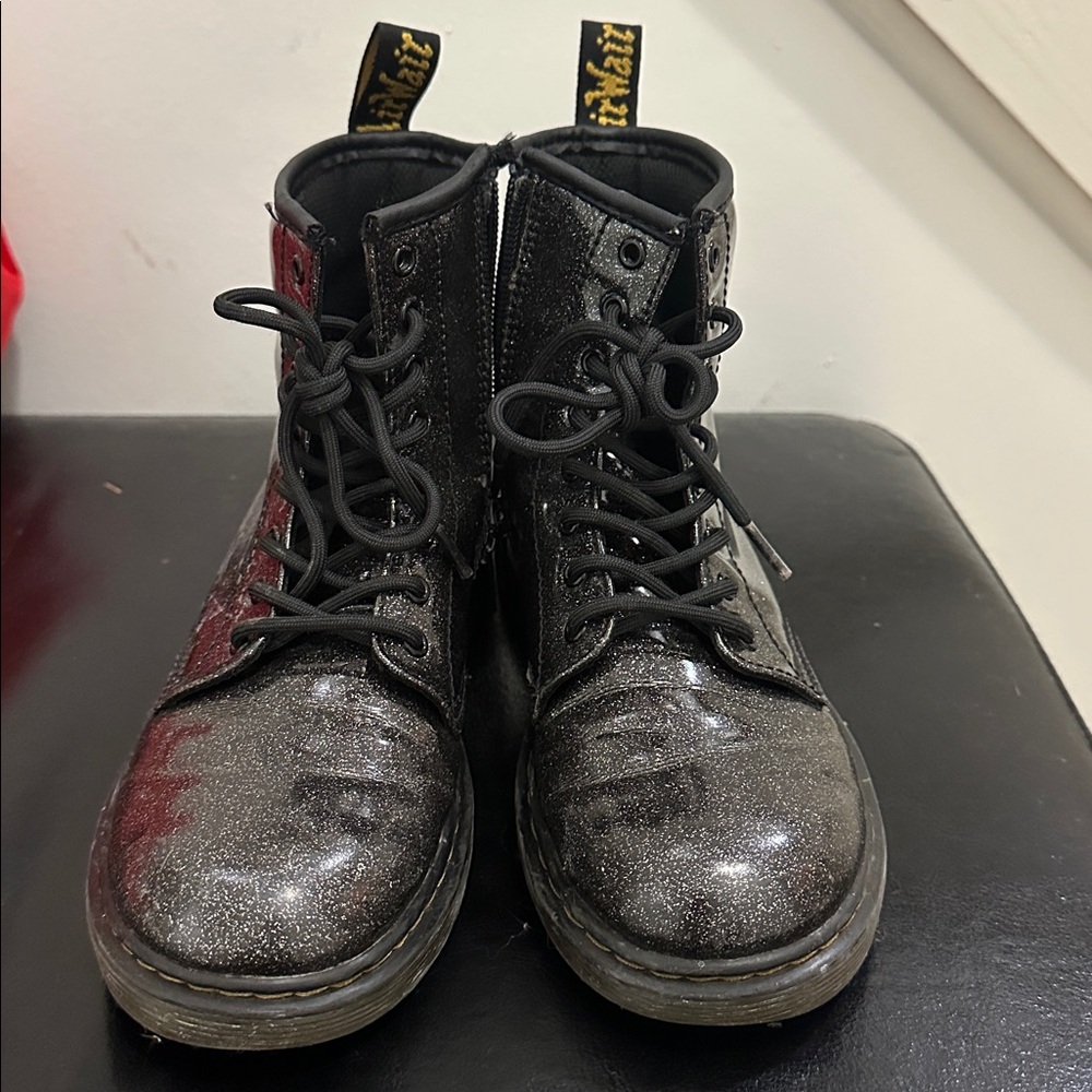 Dr. Martens Black Glitter Boots